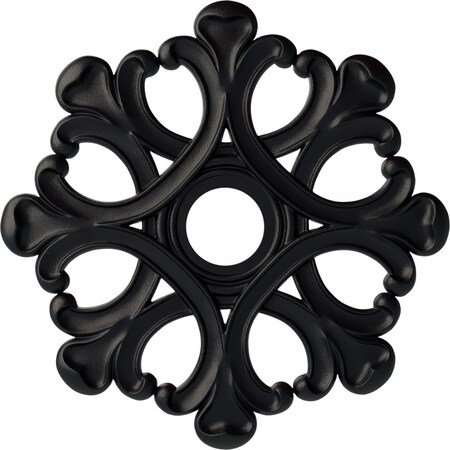 Ekena Millwork Angel Ceiling Medallion (Fits Canopies up to 4 3/8"), 20 7/8"OD x 3 5/8"ID x 1"P, Steel Gray CM20ANSGS